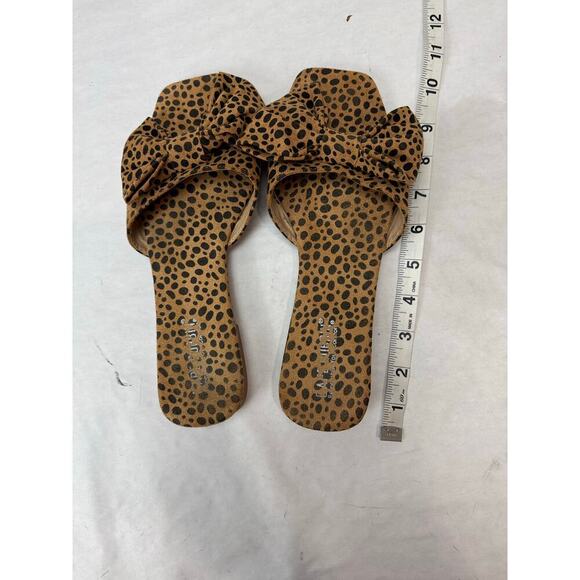 Y2K Cheetah Print Cape Robbin Jul Sandals Slides Cape Robbin Animal Print Size 8 - Picture 11 of 11